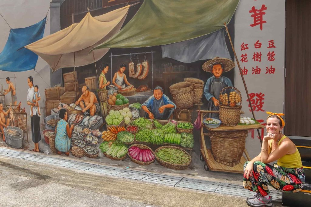 street art di China town, Singapore