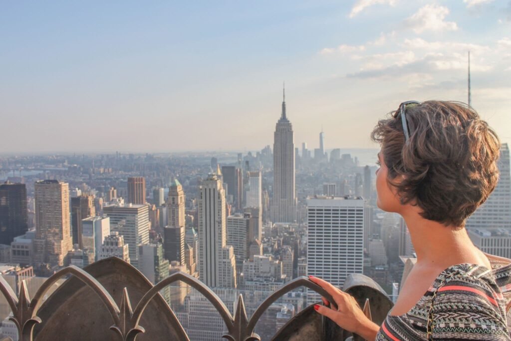 Vista dell'Empire State Building dal Top of the Rock, NY