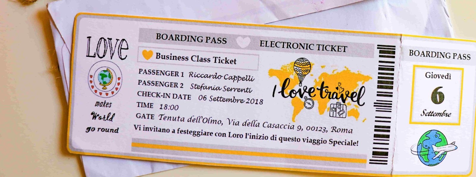 le nostre partecipazione di matrimonio a tema viaggio